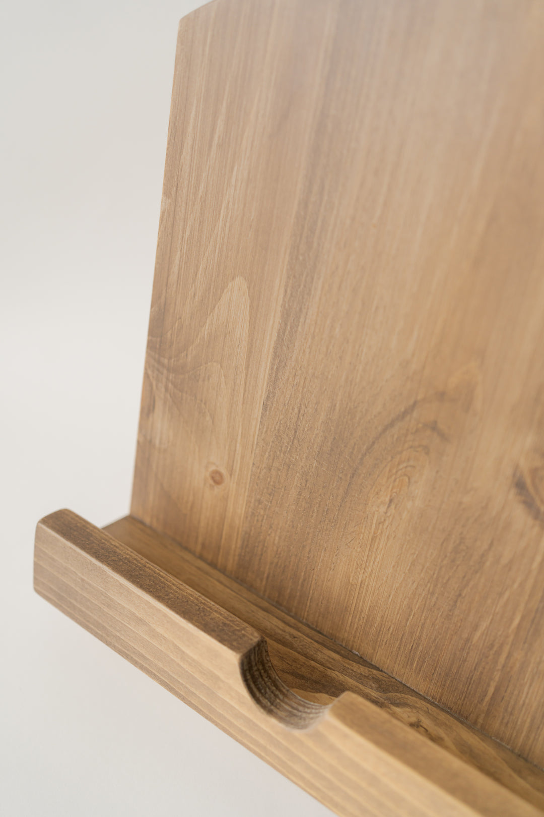 Handmade Cookbook Stand - Soft Taupe