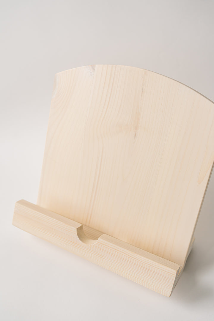 Handmade Cookbook Stand - Soft Taupe
