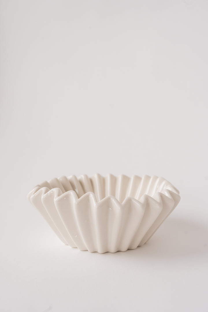 Pleated Stoneware Bowl