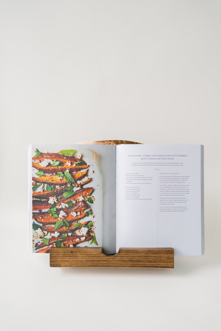 Handmade Cookbook Stand - Soft Taupe
