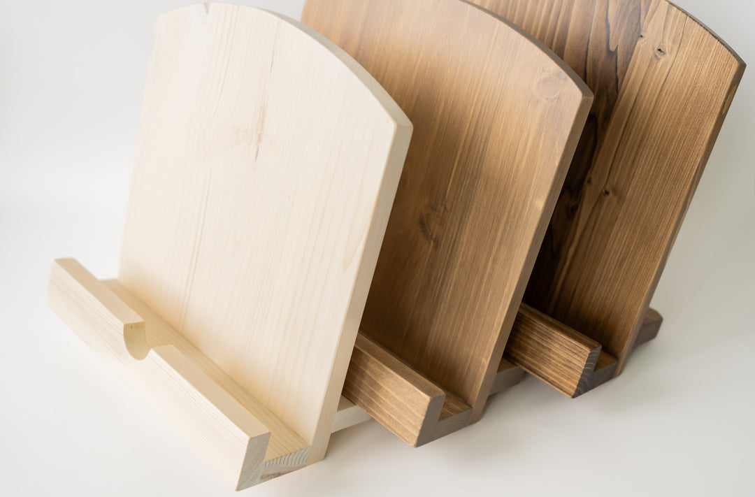 Handmade Cookbook Stand - Soft Taupe