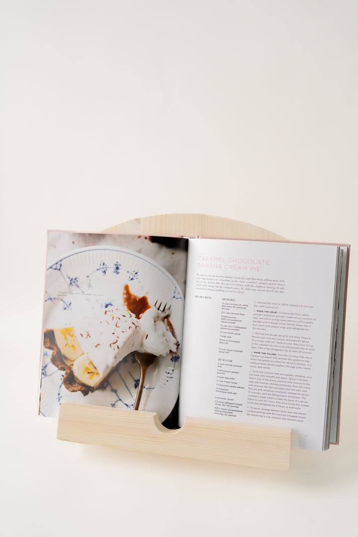 Handmade Cookbook Stand - Soft Taupe