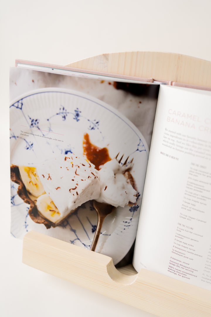 Handmade Cookbook Stand - Soft Taupe