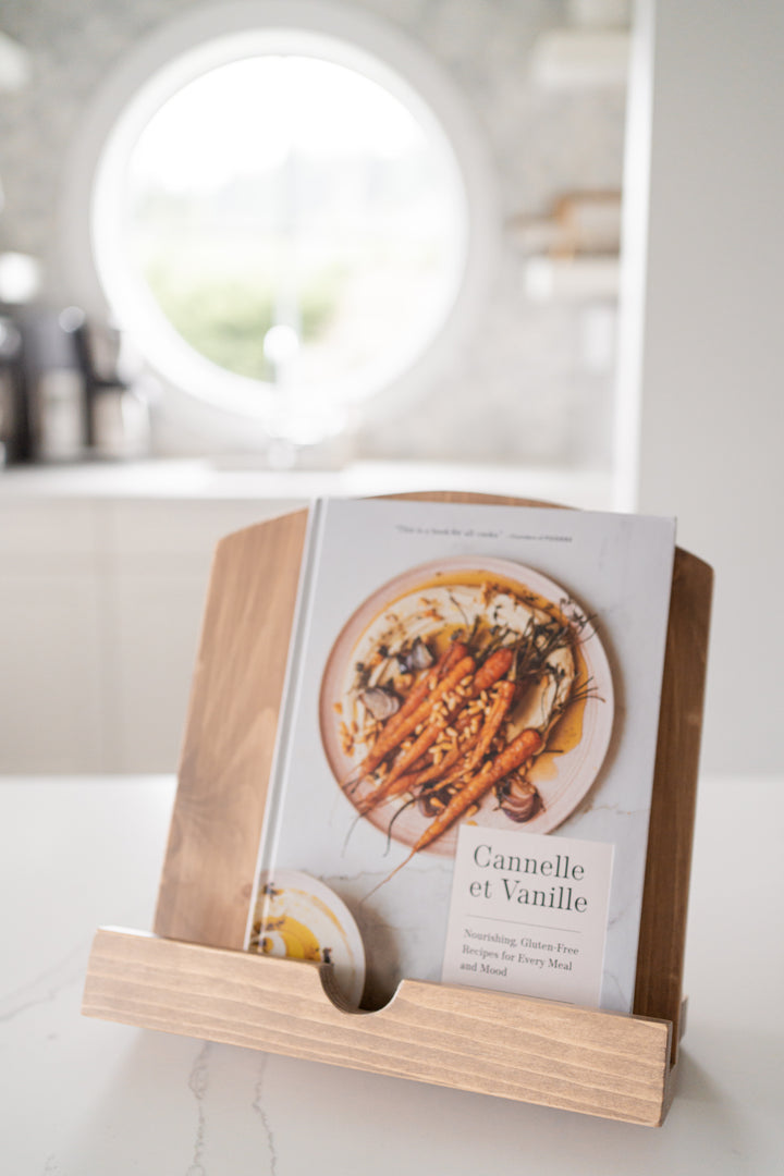 Handmade Cookbook Stand - Soft Taupe