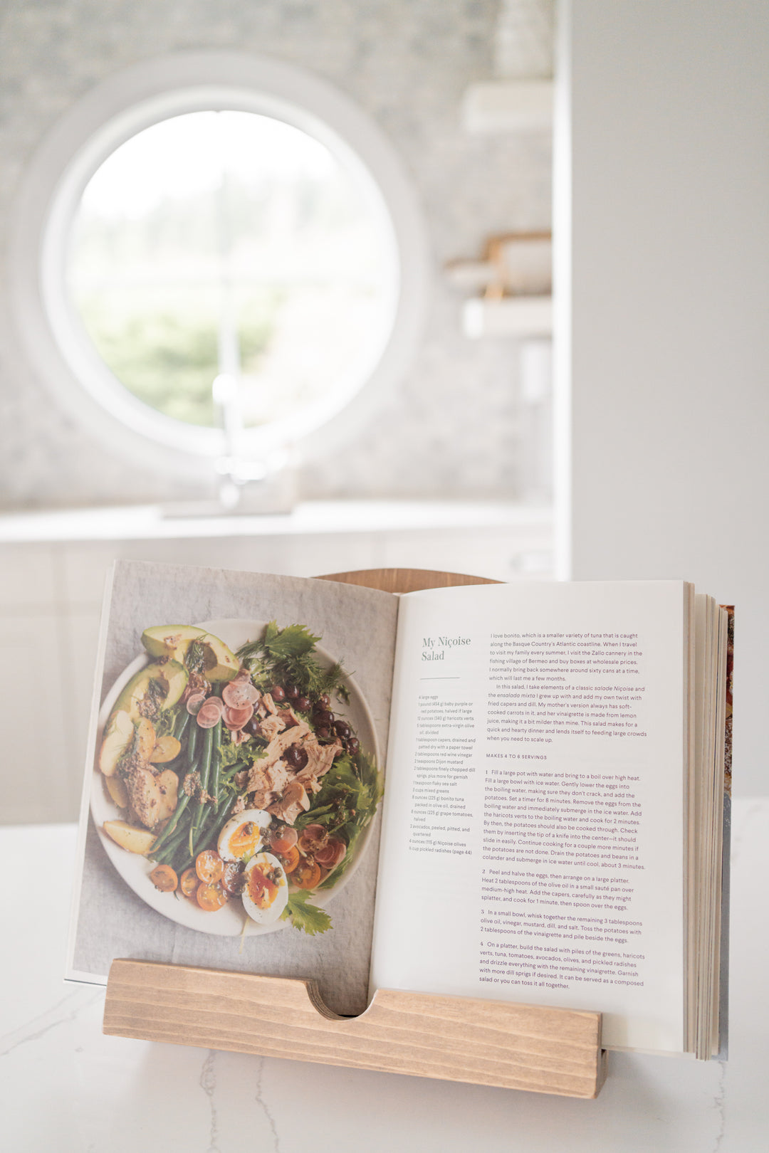 Handmade Cookbook Stand - Soft Taupe