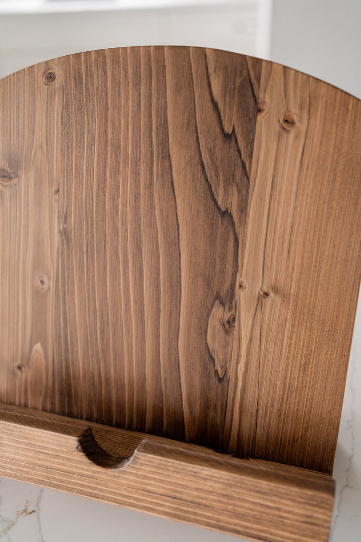 Handmade Cookbook Stand - Soft Taupe
