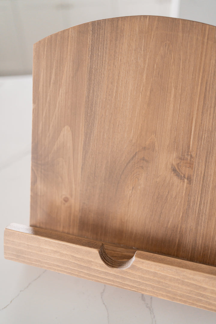 Handmade Cookbook Stand - Soft Taupe