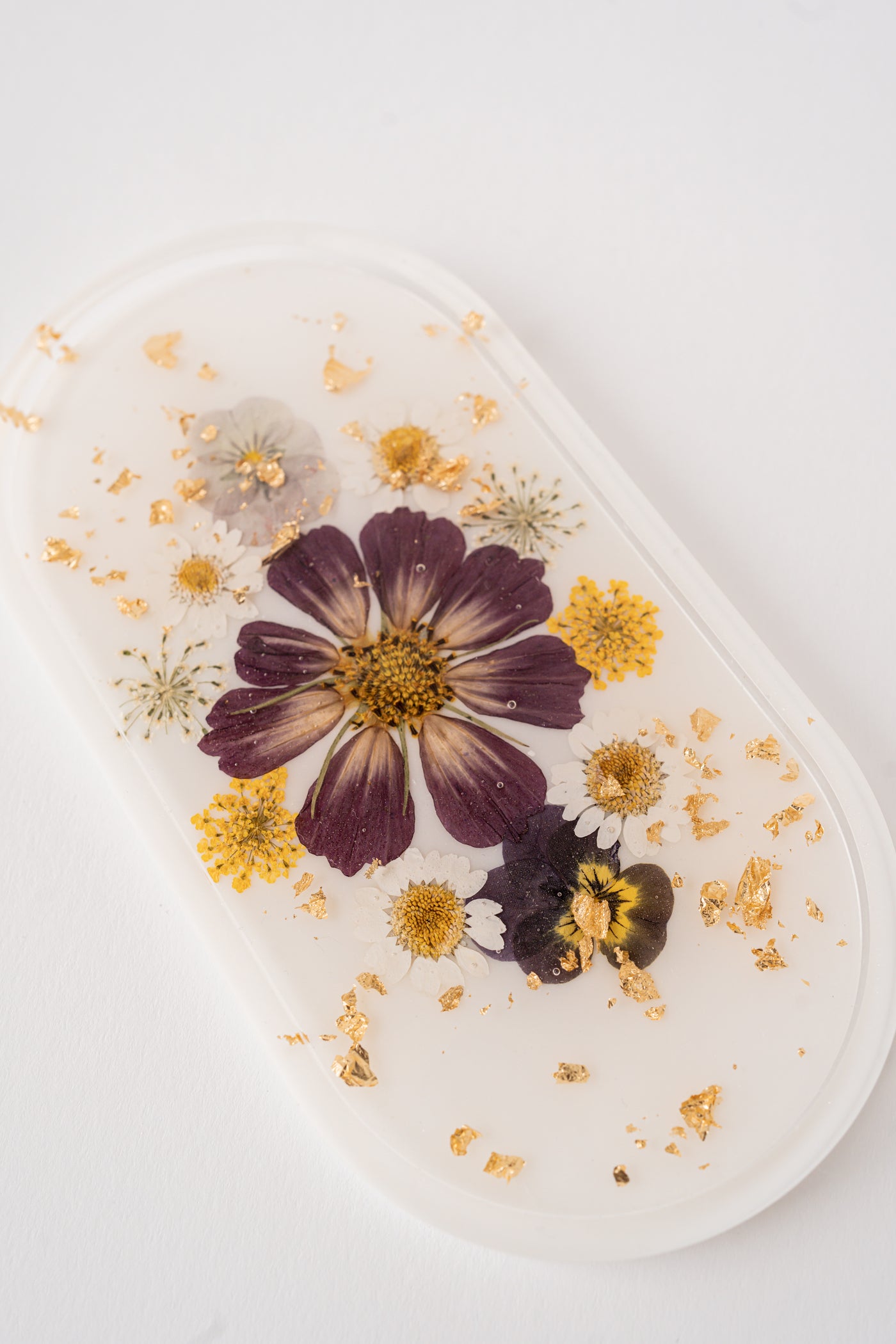Handmade Pressed Flowers Trinket Tray
