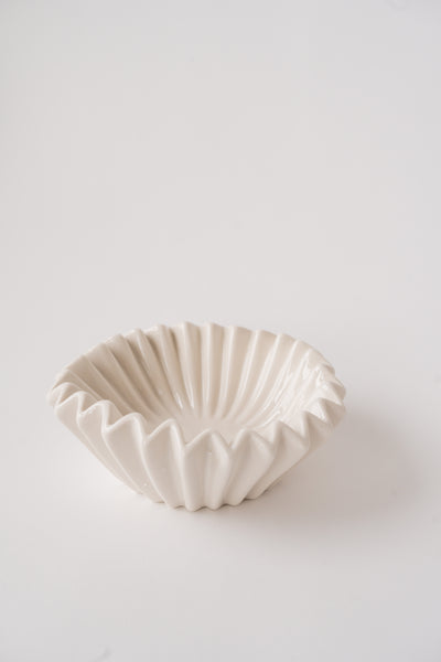 Pleated Stoneware Bowl