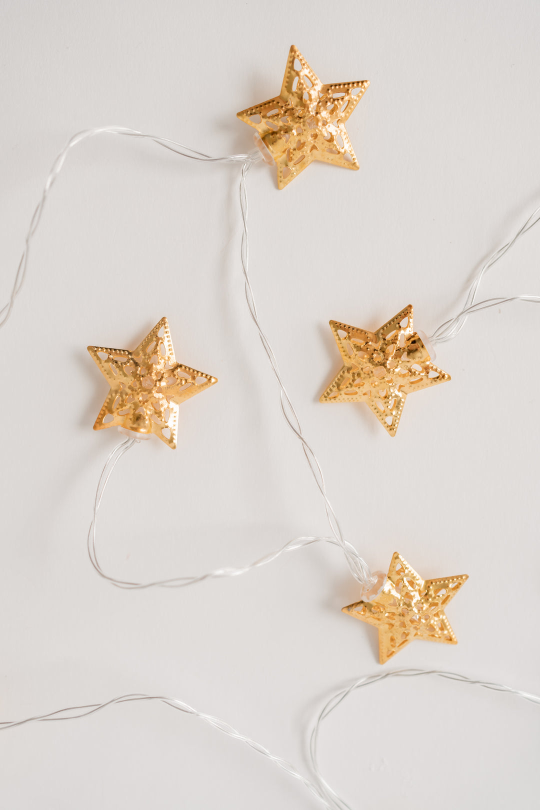 Gold Metal Star String Lights