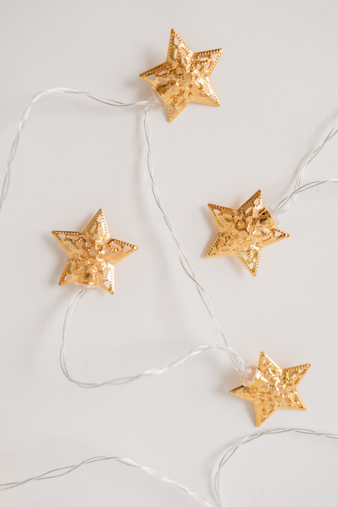 Gold Metal Star String Lights