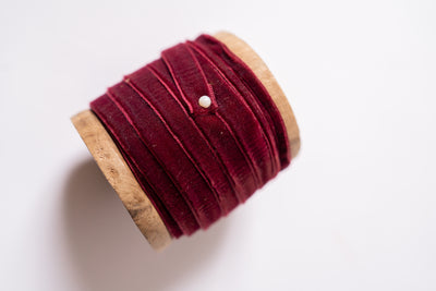 Velvet Ribbon on Wood Spool, 3 Colors
