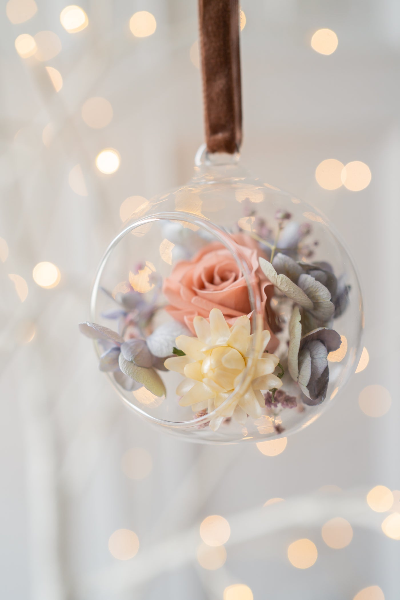 Preserved Rose Terrarium Ornament Kit - Set of 2