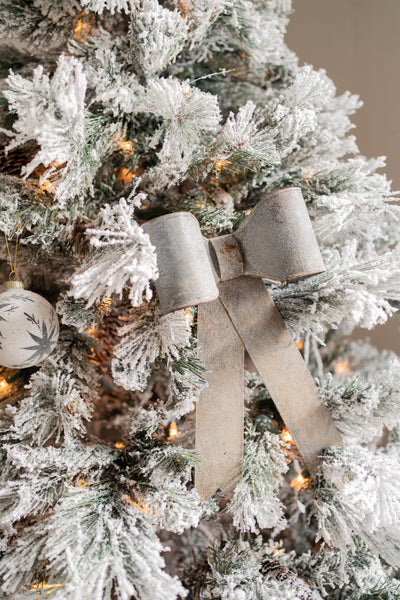 Zinc Bow Ornament
