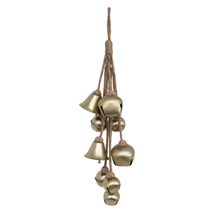 Metal Bells Cluster with Jute Rope