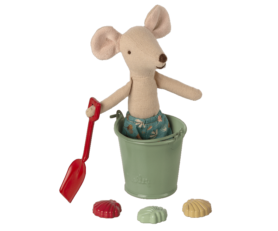 Maileg Beach set - Shovel, bucket & shells