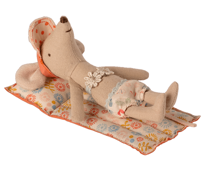 Maileg Air mattress, Mouse - Flower
