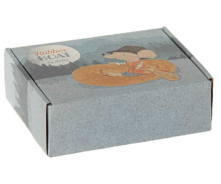 Maileg Rubber boat, Mouse - Dusty yellow