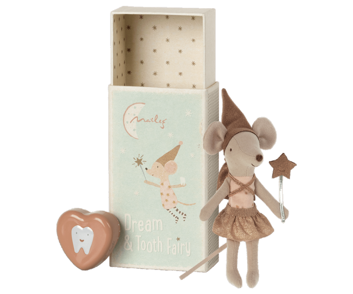 Maileg Tooth fairy mouse in matchbox - Rose
