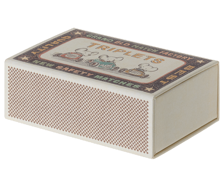 Maileg Triplets, Baby mice in matchbox