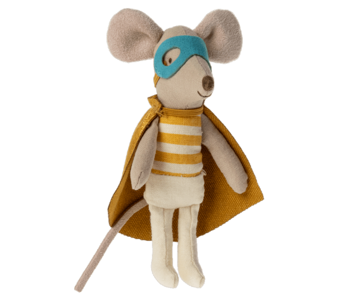 Maileg Super hero mouse, Little brother in matchbox