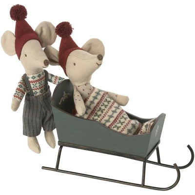 Maileg Sleigh for Mouse Green