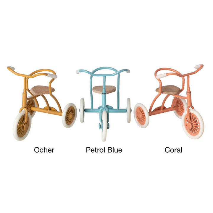 Maileg Abri à tricycle for Mouse, Petrol Blue