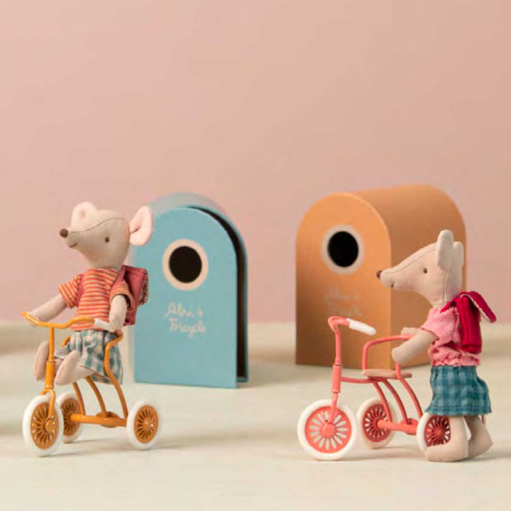 Maileg Abri à tricycle for Mouse, Ocher