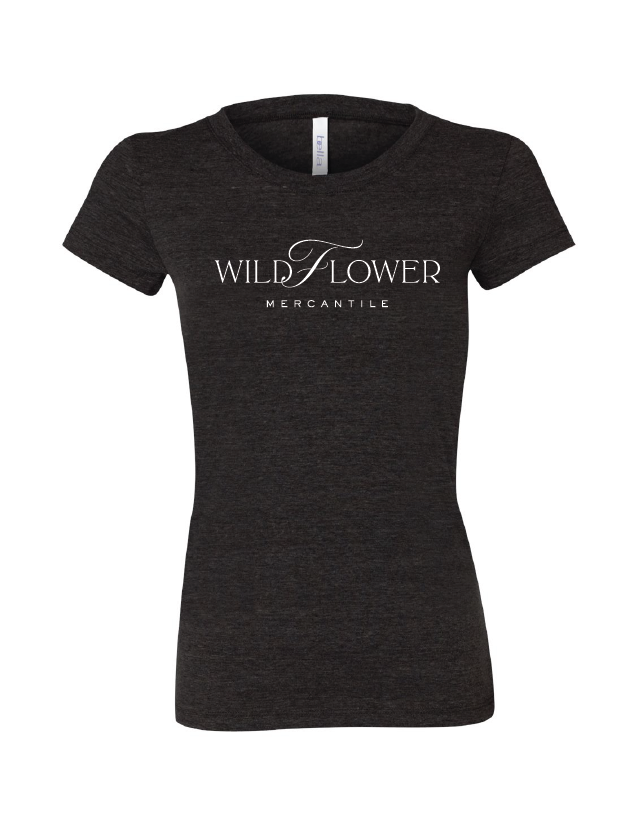 Wildflower Mercantile Ladies Tee - Heather Charcoal