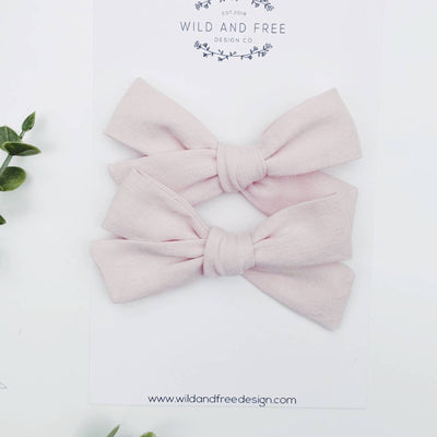 School girl pigtail bow set
