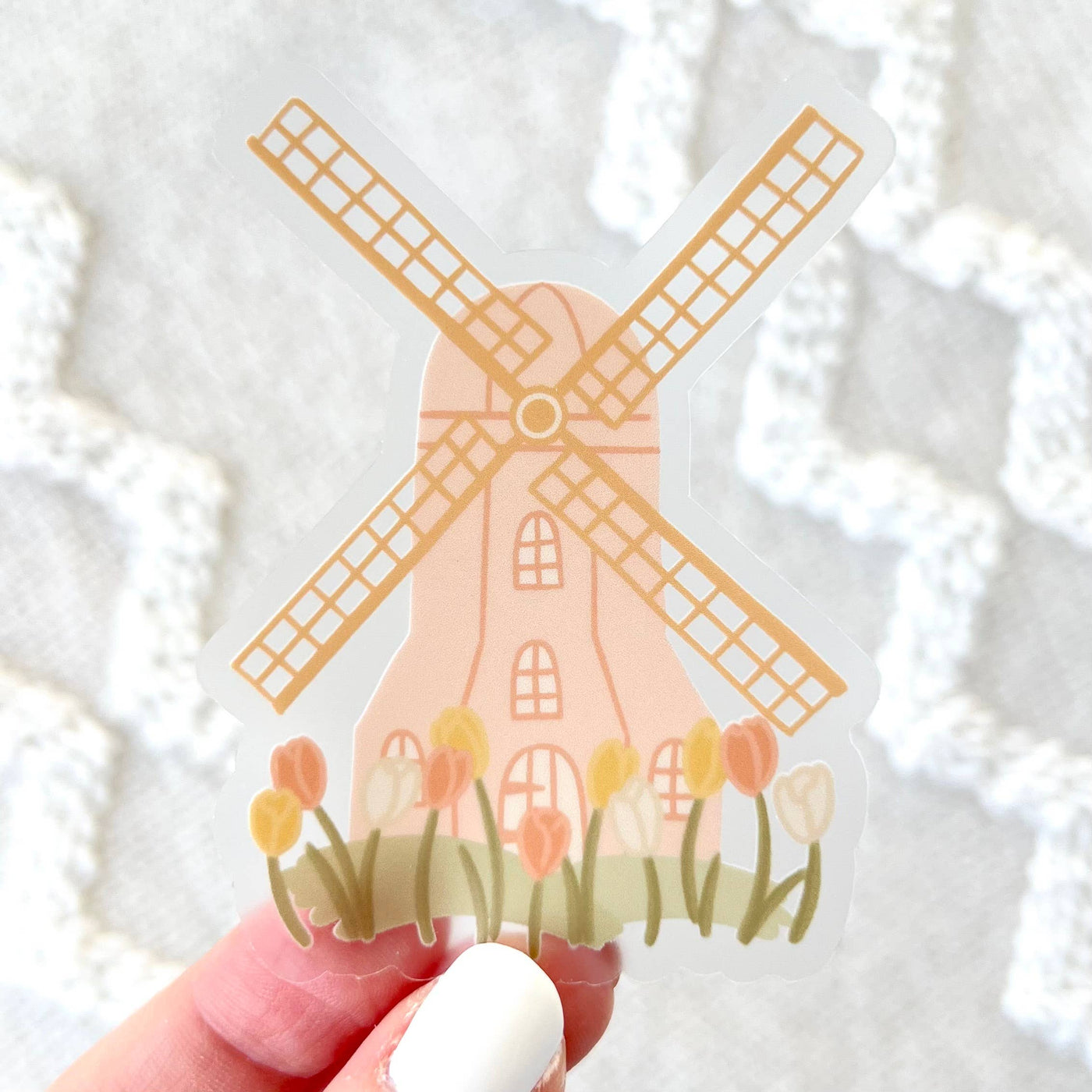 Windmill Sticker, 3x2.25in