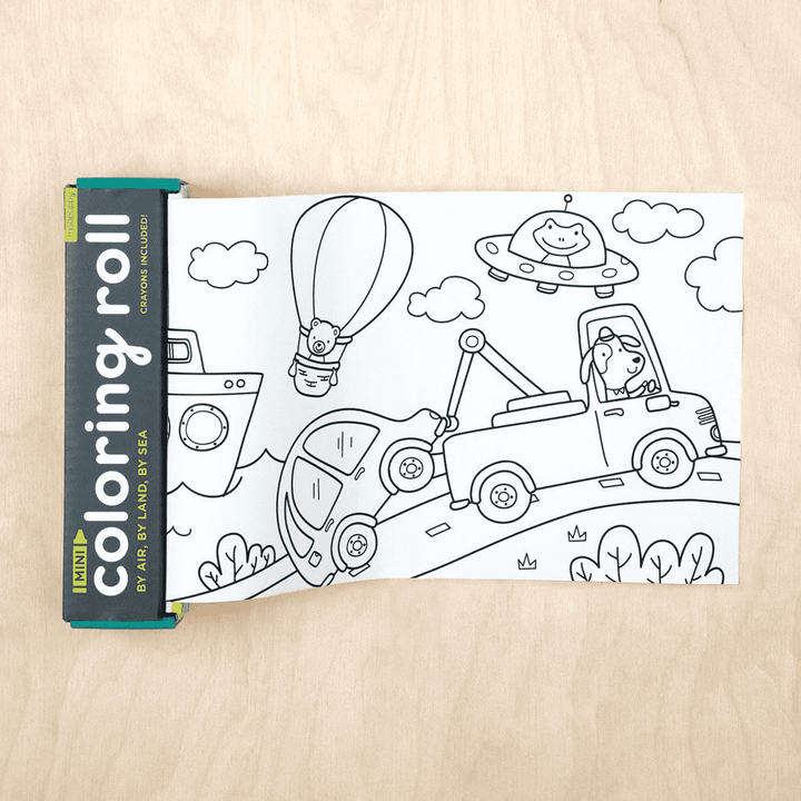 By Air By Land By Sea Mini Coloring Roll