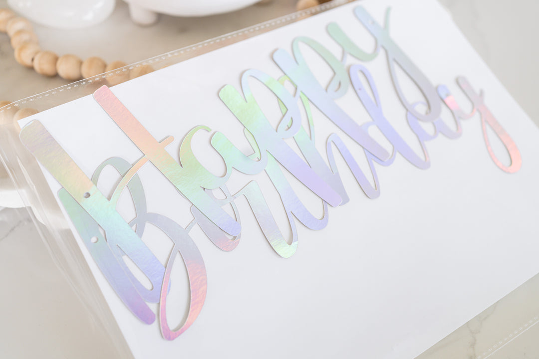 Happy Birthday Banner - Holographic