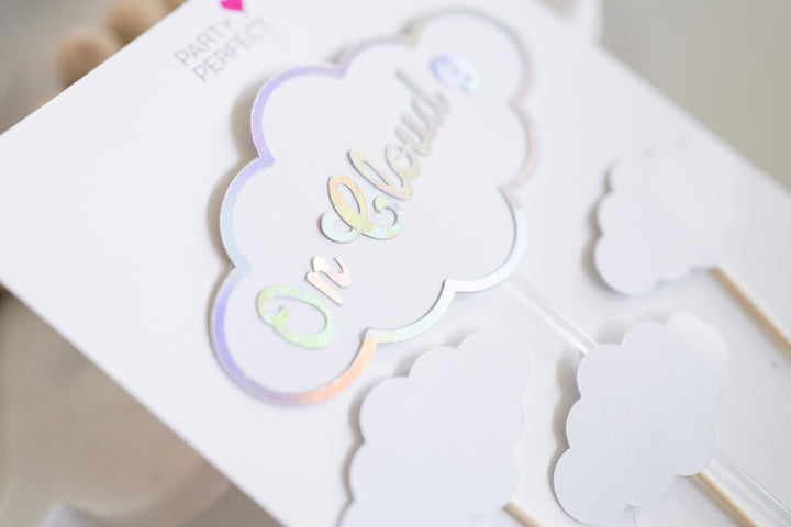 On Cloud 9 Cake Topper set