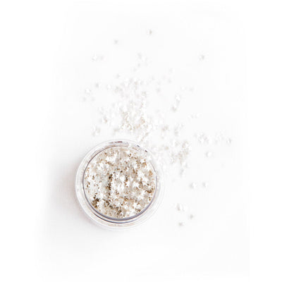 Silver Metallic Stars | Edible Glitter