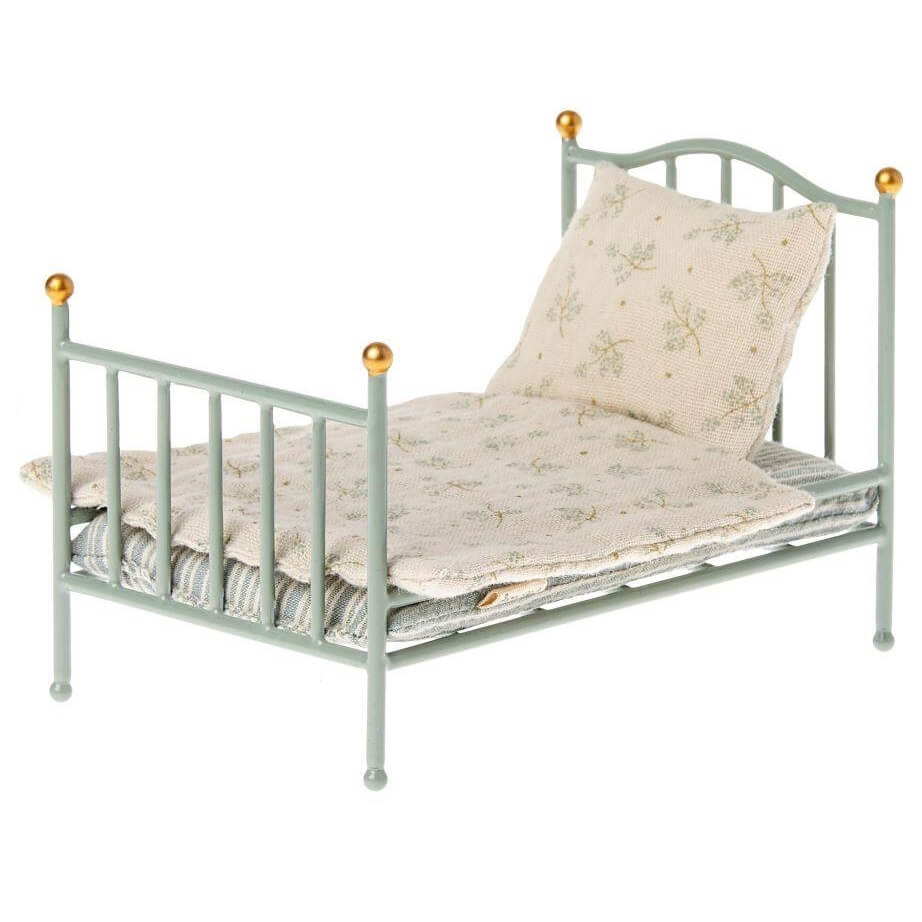 Maileg Vintage bed, Mouse - Mint