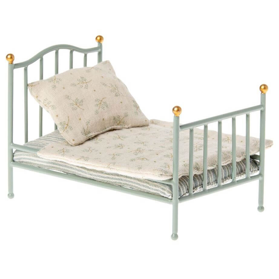 Maileg Vintage bed, Mouse - Mint