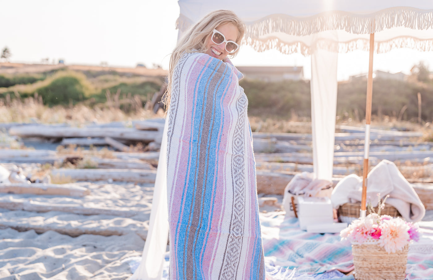 Pastel Mexican Blanket